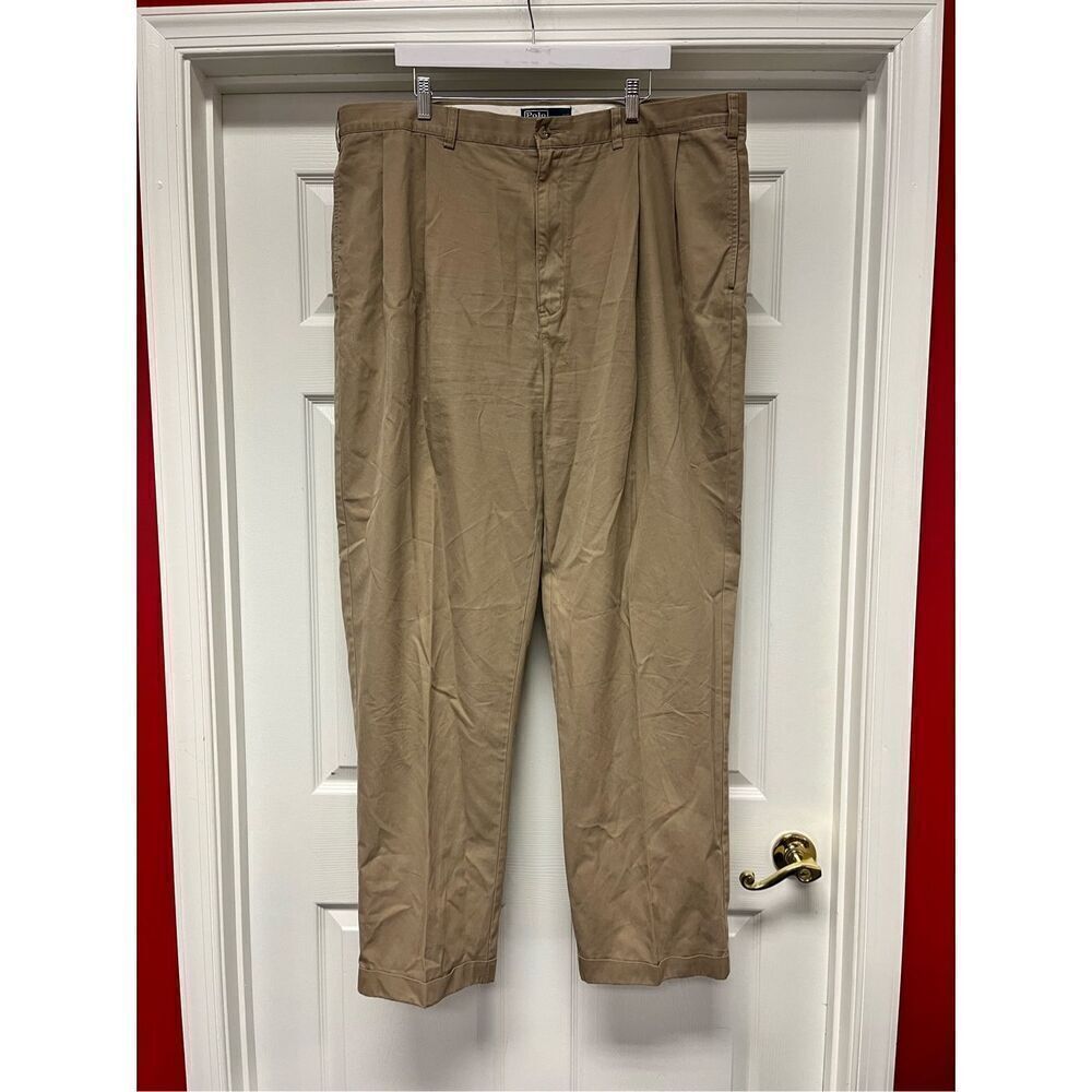 Polo Ralph Lauren Tan Hammond Cuffed Pants sz 44X36 EUC